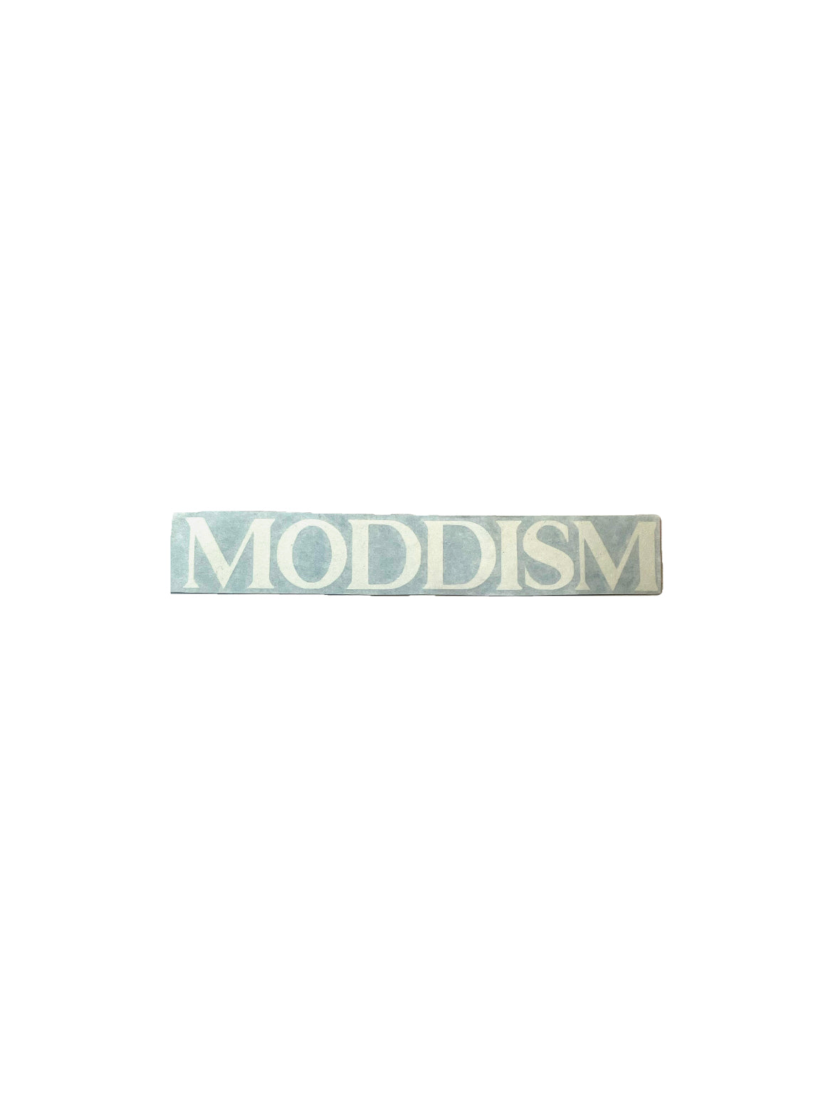 White 7 Inch Moddism Decal