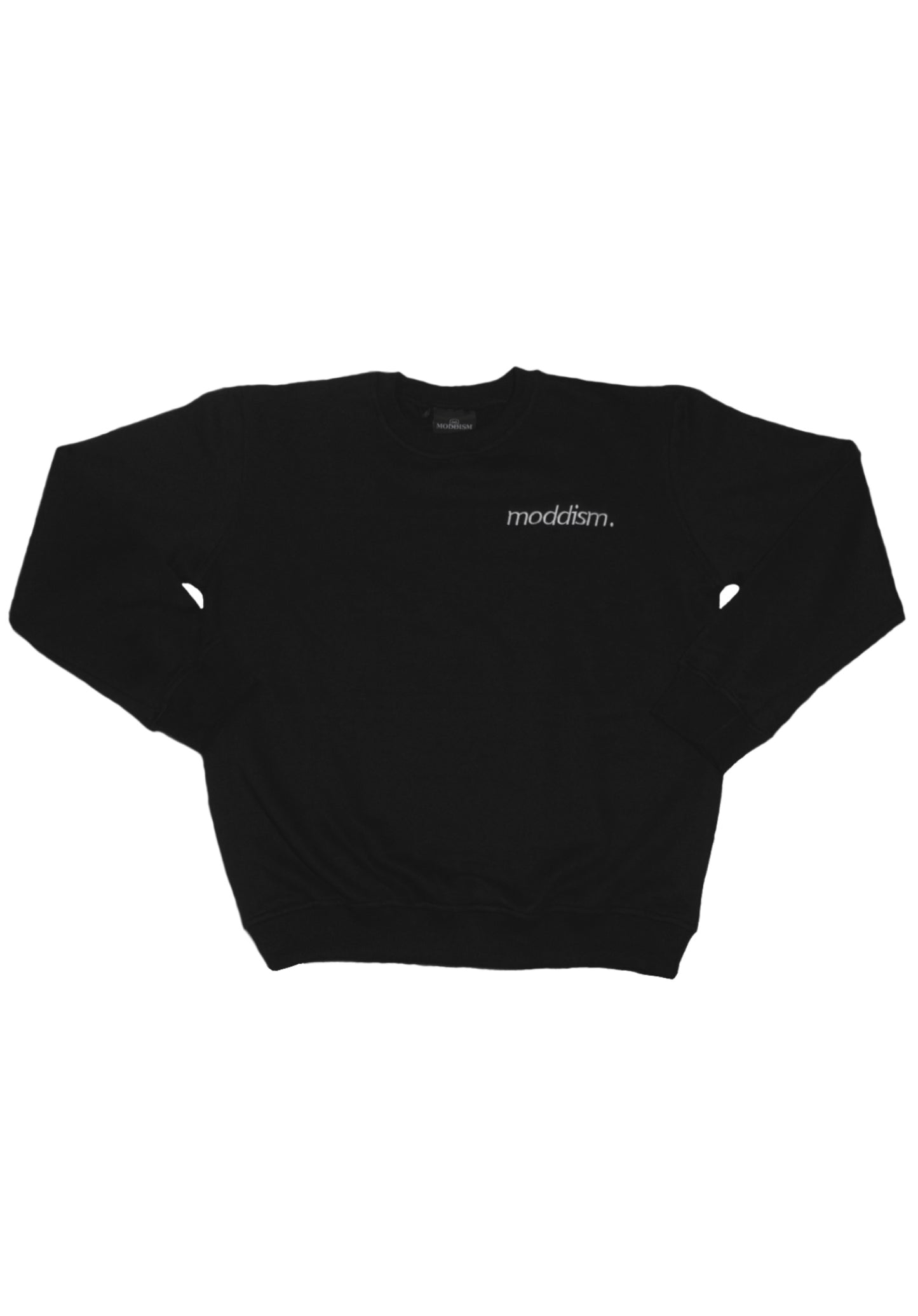 Black Embroidered Crewneck