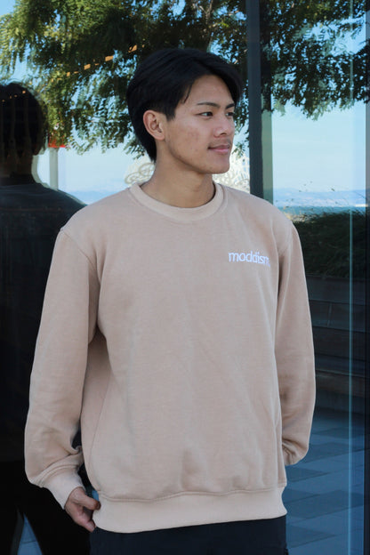 Tan Embroidered Crewneck