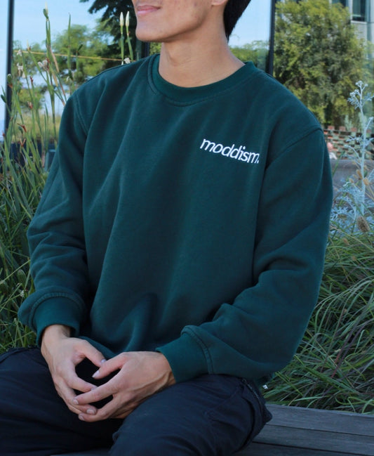 Green Embroidered Crewneck