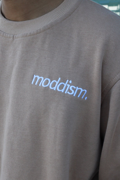 Tan Embroidered Crewneck